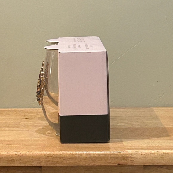 Rachel Zoe Rhinestone Peacock Stemless Wine Glasses. Set of 2. Brand New In Box - Picture 4 of 5